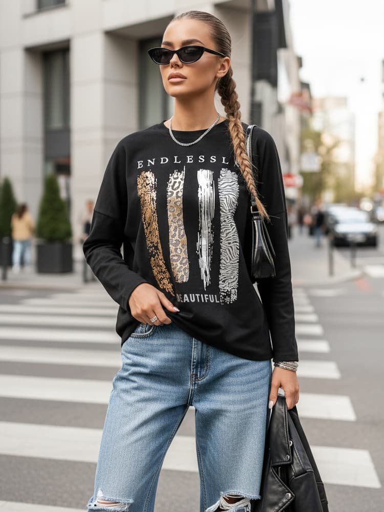 Dámska blúzka MODEZINE čierna RY2690 1