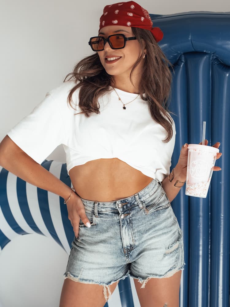 Dámske jeansové šortky COOL DENIM modré SY0368