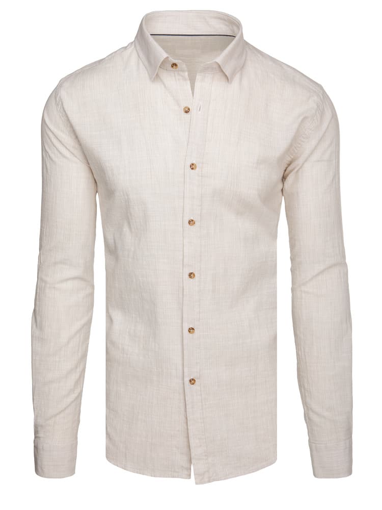 Košeľa pánska casual béžová Dstreet DX2655