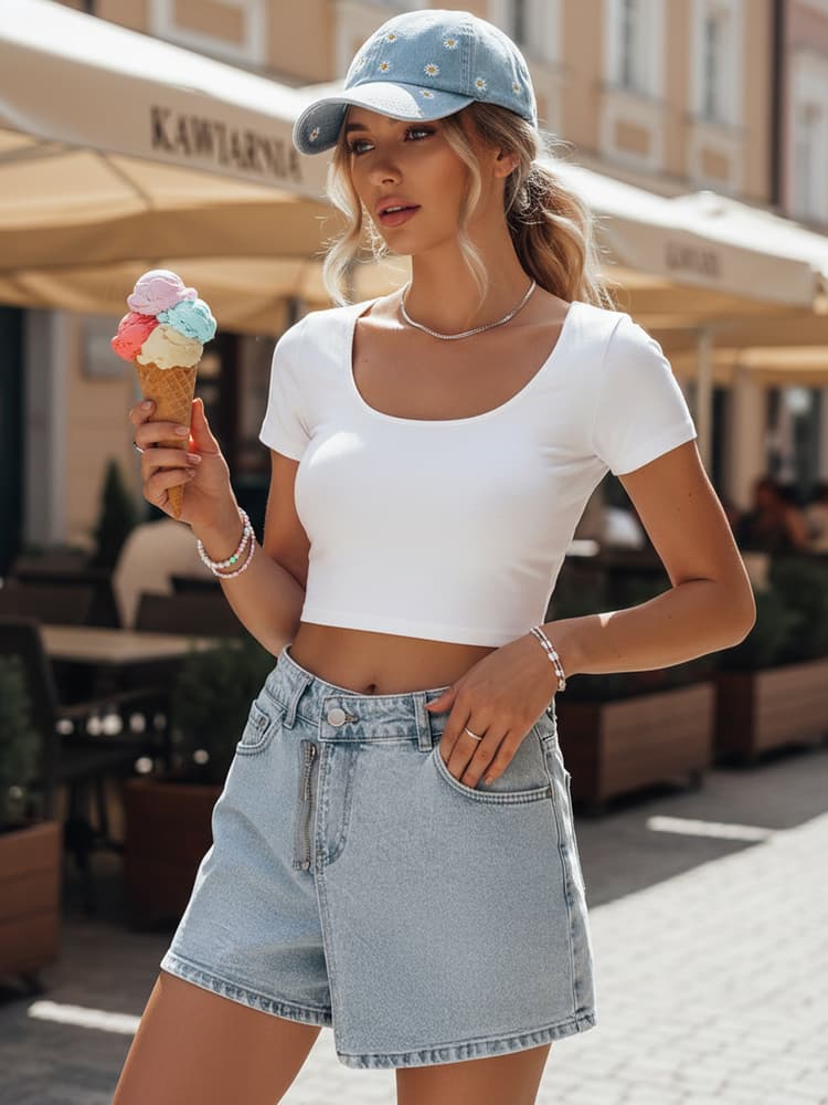 Dámske sukňové šortky GOOD VIBE modré SY0464