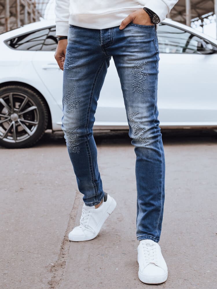 Pánske tmavomodré džínsové nohavice Dstreet UX4294 1