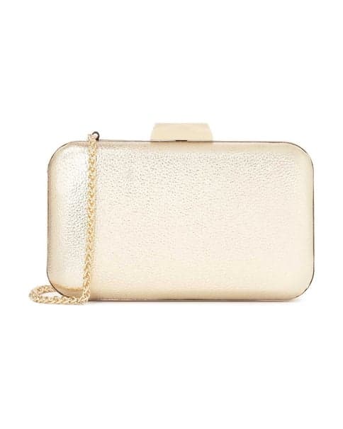 Gold stiff pouch box bag 1