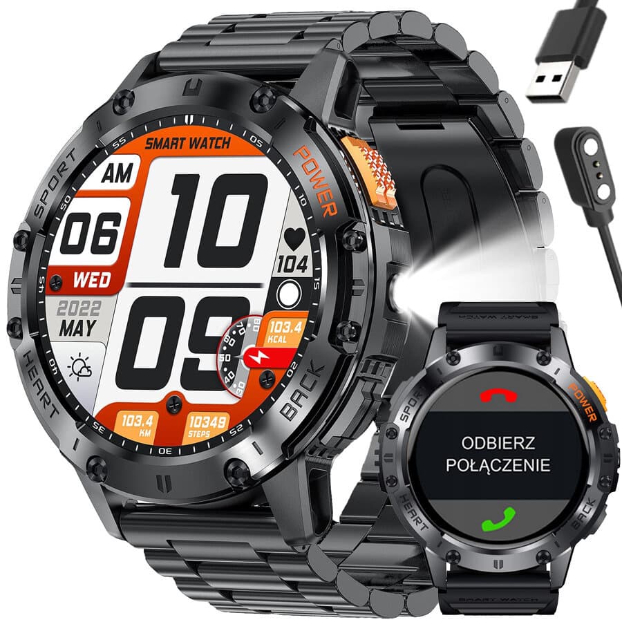 GRAVITY GT22-1 PÁNSKE INTELIGENTNÉ HODINKY - AMOLED, PRÍDAVNÝ REMIENOK (sg030a)