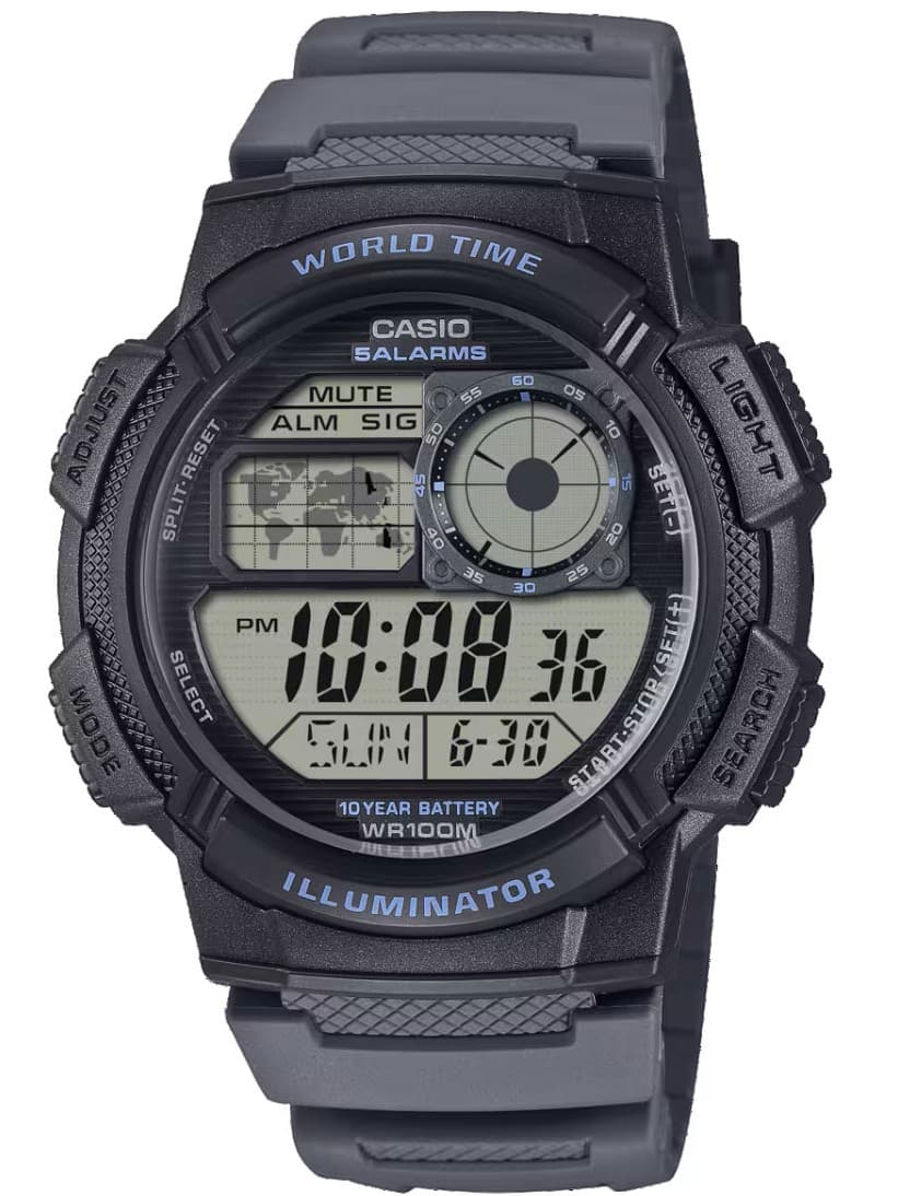 Pánske digitálne hodinky Casio AE-1000W-8AVEF sivé 1