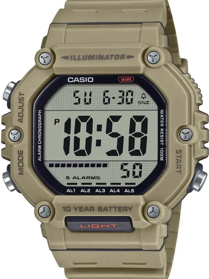 Pánske digitálne hodinky Casio AE-1600H-5AVDF béžové 1