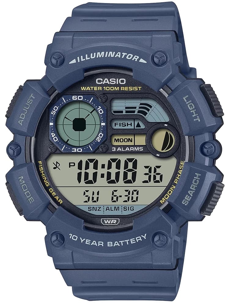 CASIO Digital Moonphase WS-1500H-2AVEF PÁNSKE HODINKY + BOX 1