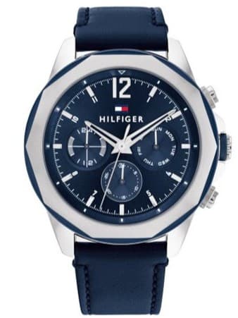Pánske hodinky Tommy Hilfiger 1792063 Lars s modrým koženým remienkom