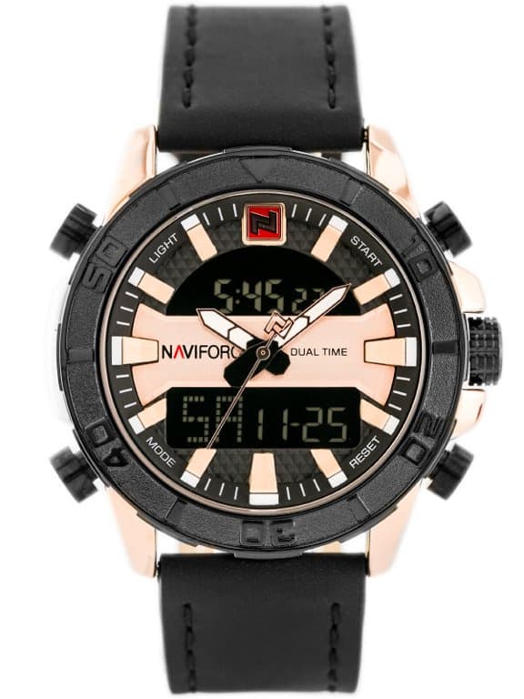 Pánske hodinky NAVIFORCE - NF9114 (zn046d) - black/rosegold 1
