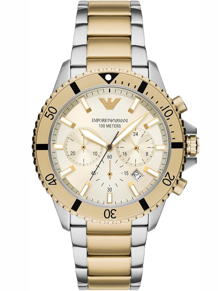 Pánske hodinky EMPORIO ARMANI AR11606 s dvojtónovým chronografom + BOX 1