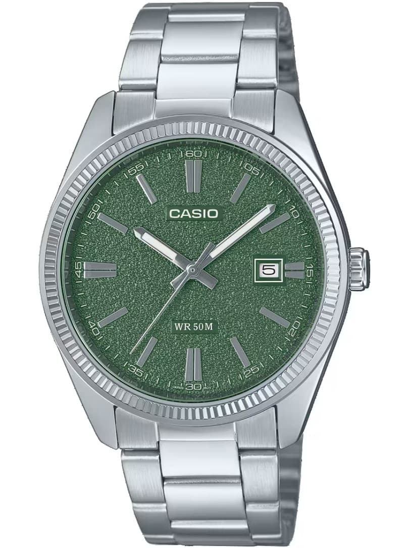 Pánske hodinky Casio MTP-1302DA-3A strieborné so zeleným ciferníkom 1