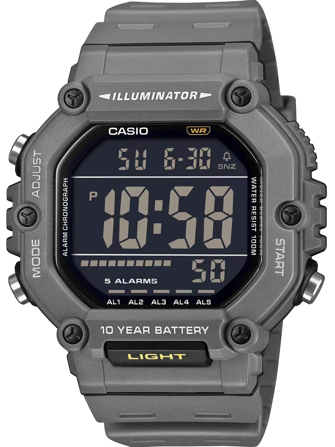 Pánske digitálne hodinky Casio AE-1600H-8BVDF sivé 1