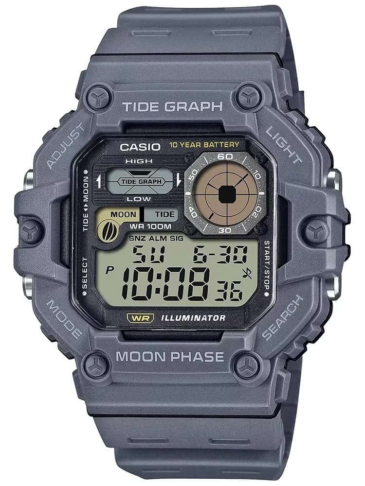 CASIO Digital Moonphase WS-1700H-8AV PÁNSKE HODINKY + BOX 1