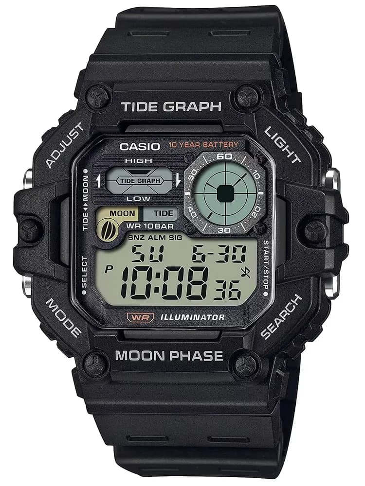 CASIO Digital Moonphase WS-1700H-1AV PÁNSKE HODINKY + BOX