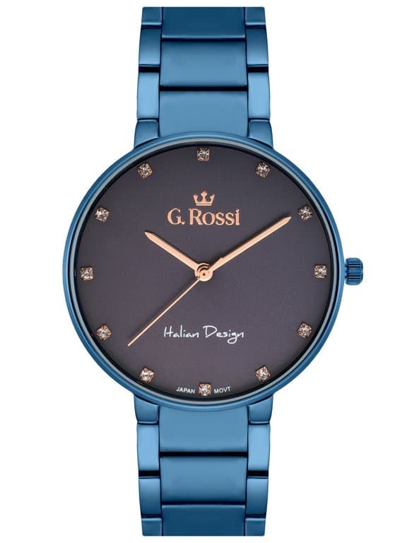 Dámske hodinky G. Rossi 11155B2-6F3 (zg784g) modré s krabičkou 1