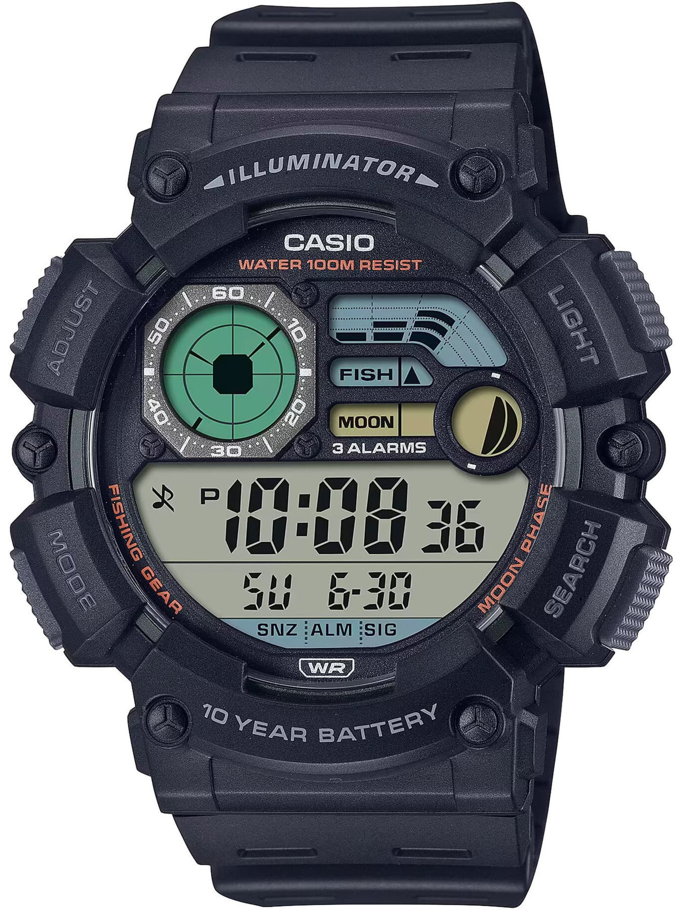 CASIO Digital Moonphase WS-1500H-1A PÁNSKE HODINKY + KRABIČKA 1
