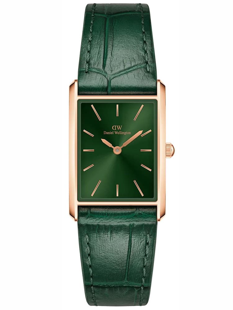 Dámske hodinky Daniel Wellington Viazaný Krokodíl Emerald Ružové zlato 22mm DW00100694 s krabičkou