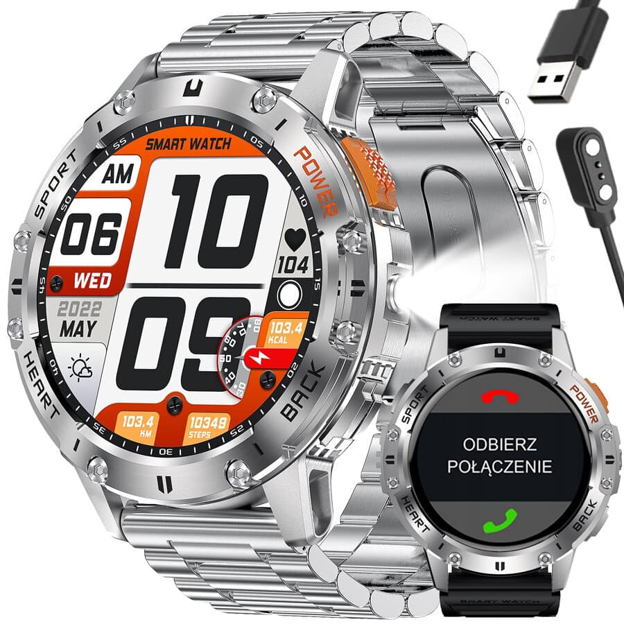 GRAVITY GT22-2 PÁNSKE INTELIGENTNÉ HODINKY - AMOLED, PRÍDAVNÝ REMIENOK (sg030b) 1