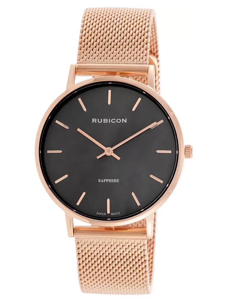Dámske hodinky Rubicon RNBD76 czarne/rosegold (zr640d)
