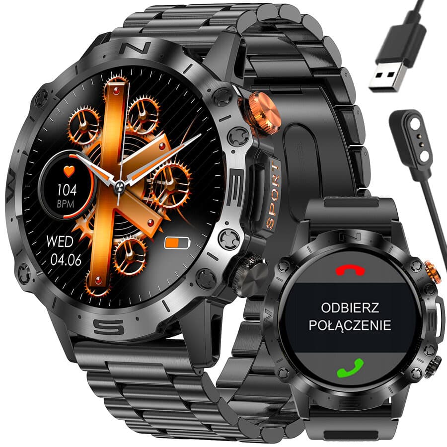 Pánske smartwatch GRAVITY GT20-1 - AMOLED, (sg024a) 1