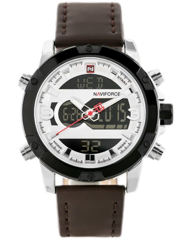 NAVIFORCE PÁNSKE HODINKY - NF9097 (zn043a) - hnedá/strieborná 1
