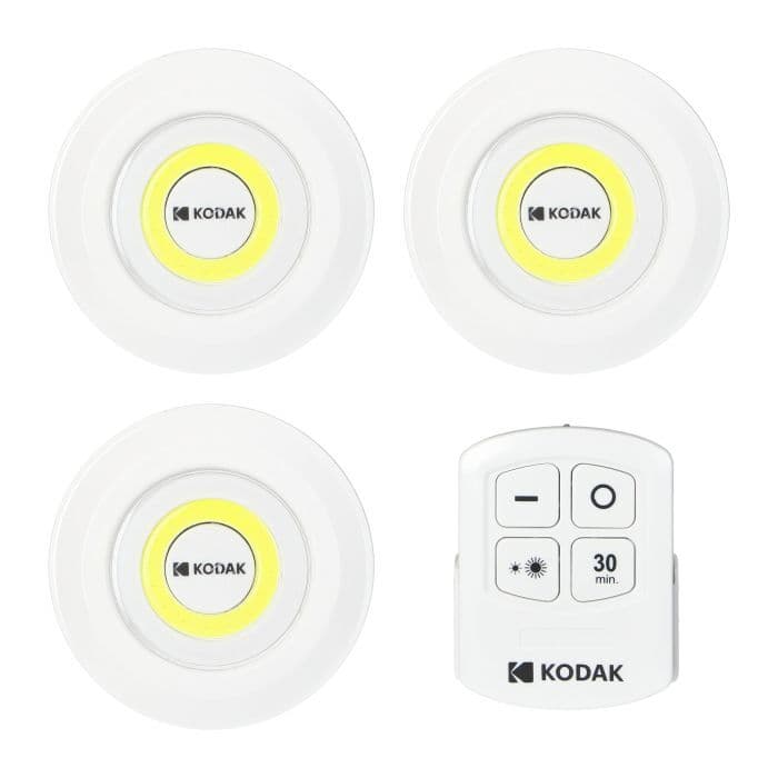 Domáce svietidlá KODAK LED 130lm, IP42, AAA, diaľkové ovládanie, sada 3 kusov 1