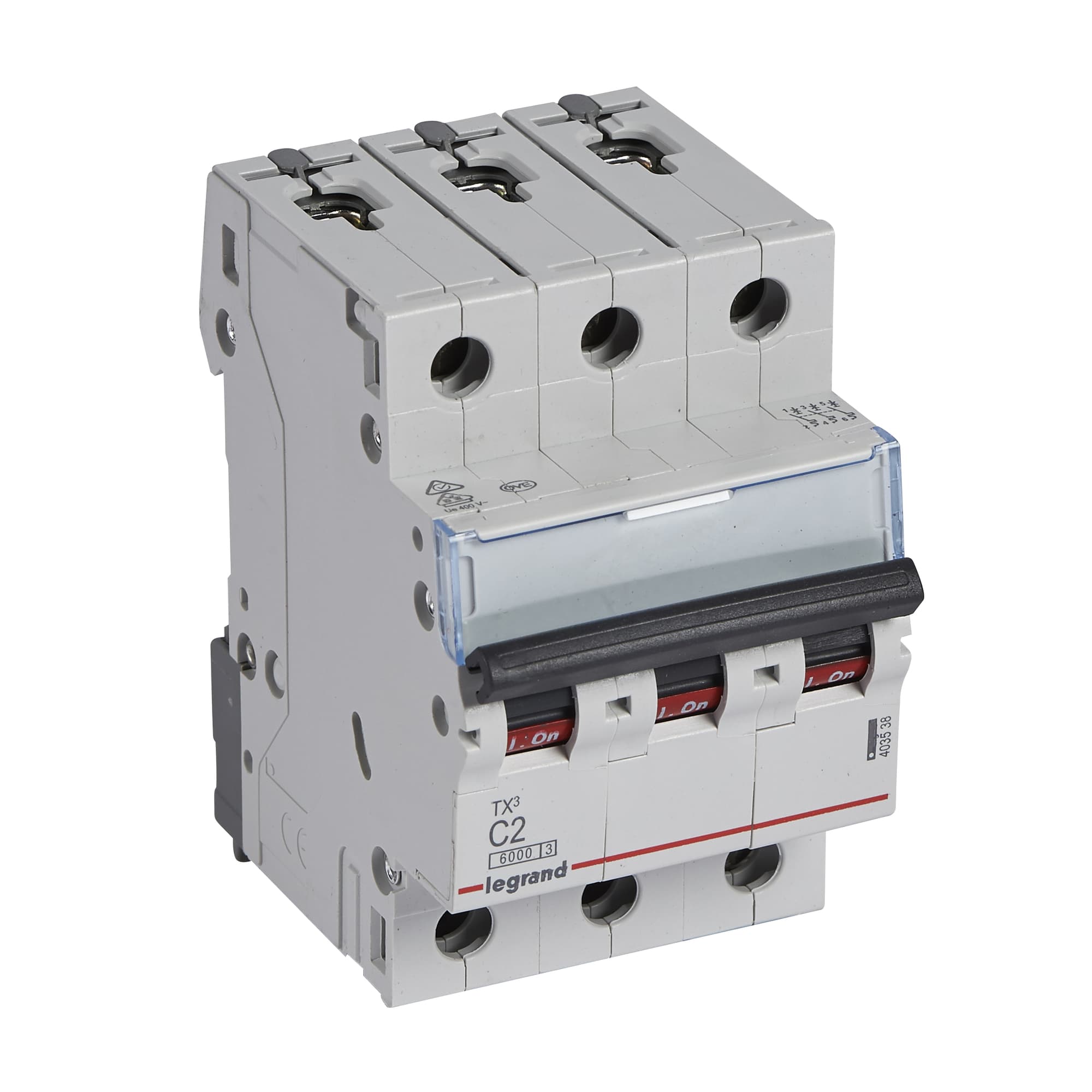 Istič 3-pólový C/2A 6kA Rada:TX3 (Legrand) 1