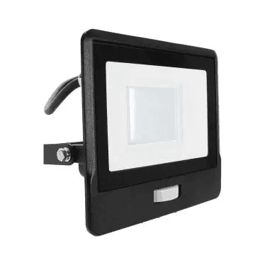 Reflektor LED so senzorom PRO 30W, 6500K, 2340lm, čierny s káblom VT-138S-1 (V-TAC) 1