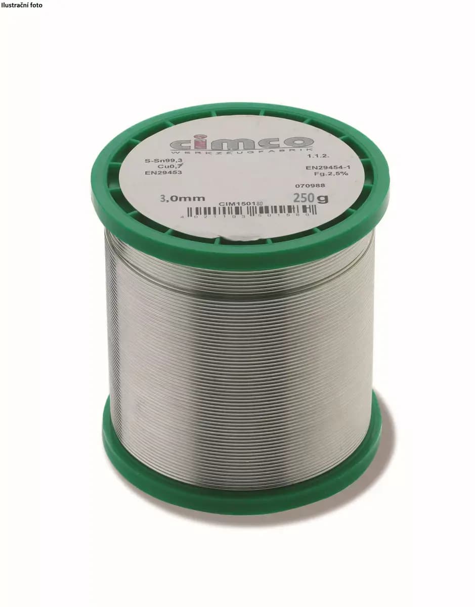 Letovací bezolovnatý drát o 3,0 mm (250 g) 1