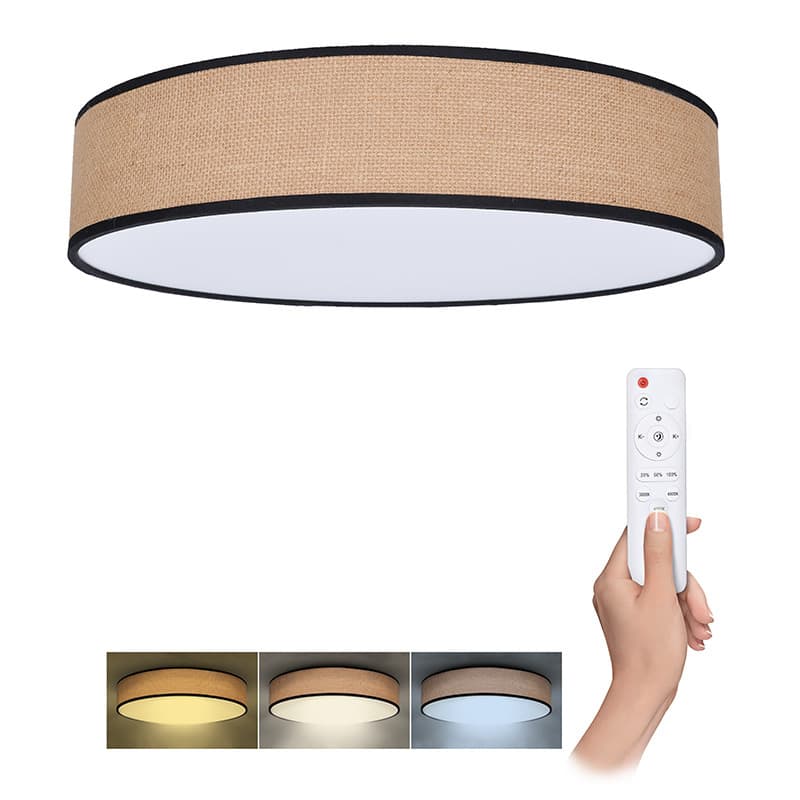 Solight LED osvetlenie s diaľkovým ovládačom Brownie, 60W, 4200lm, 50cm, zmena chromaticko 1