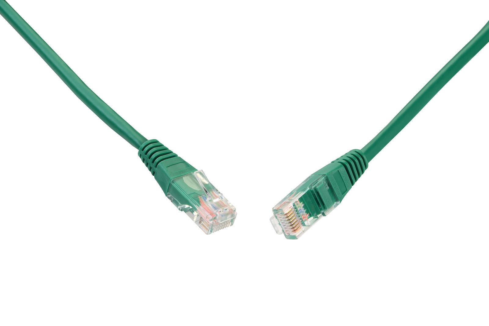 Patch kabel CAT5E UTP PVC 0,5m zelený non-snag-proof C5E-155GR-0,5MB 1