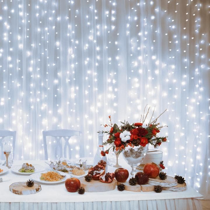 LED spojovateľný svetelný záves, 2 x 3 m, IP44 1
