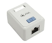 Zásuvka dátová RJ45 na omietku biela CAT5E UTP SX108-5E-UTP-WH (SOLARIX) 1