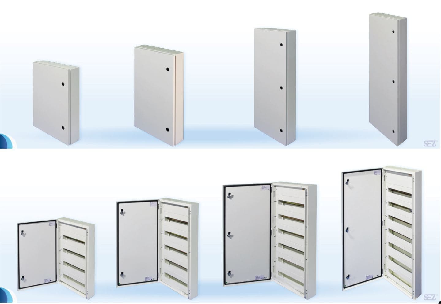 Rozvádzač T-box na omietku 192M, 192/8/24  IP65 600X1400X130mm (SEZ Krompachy) 1