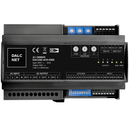 DAC230-4CH-DMX stmievač 1