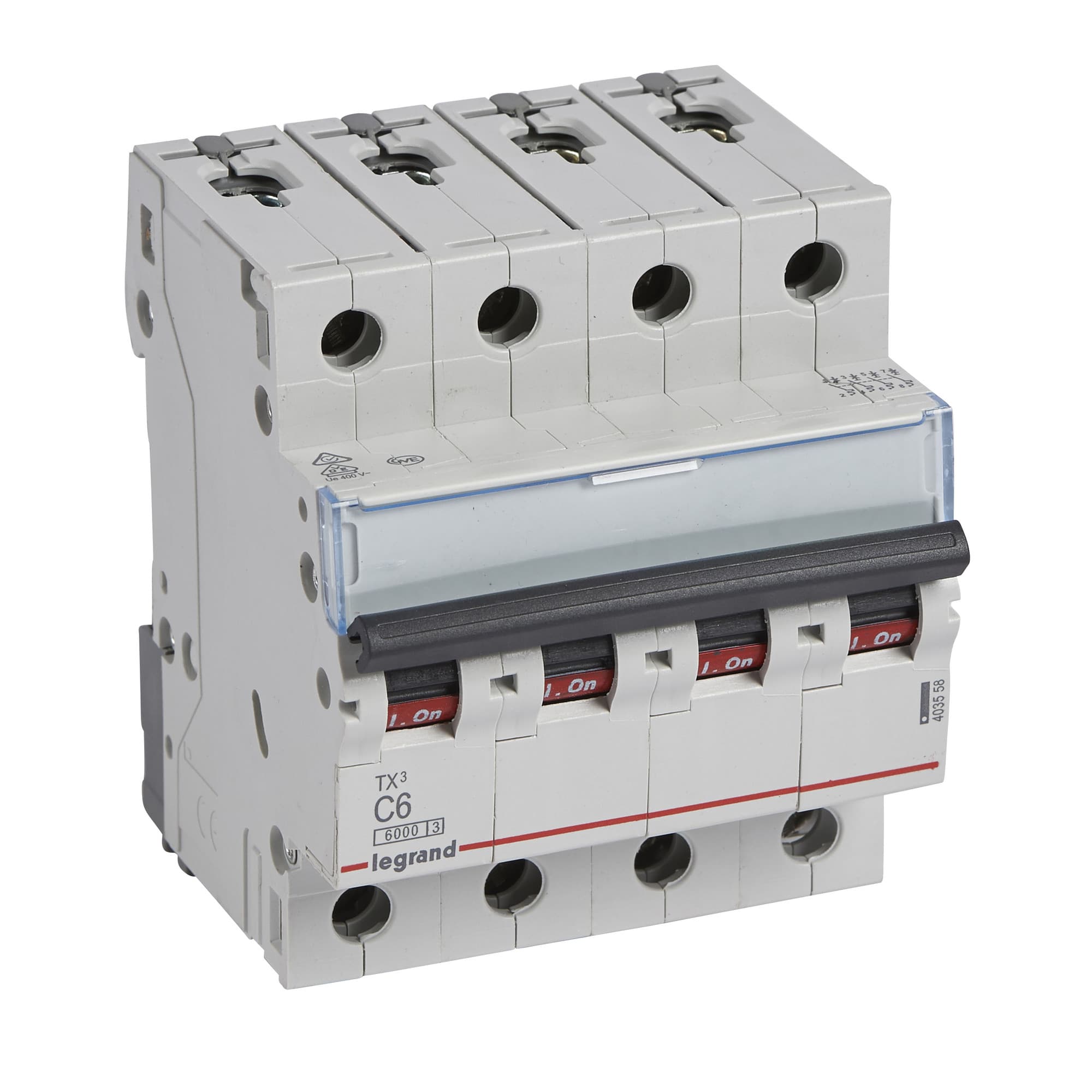Istič 4-pólový C/6A 6kA Rada:TX3 (Legrand) 1