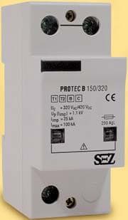 Zvodič prepätia B 275V, 70kA, TYP : PROTEC B 150/275 (SEZ) 1