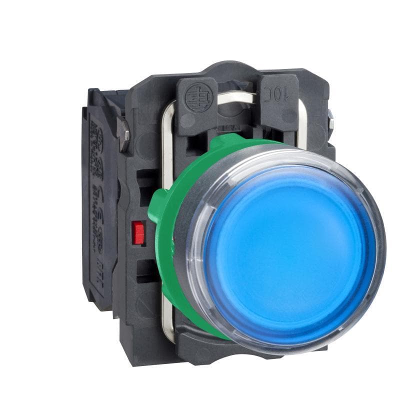 Ovládac slácací presvetlený modrý 24VDC LED (Schneider) 1