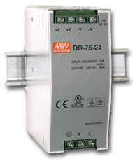 Zdroj 24V 75W IP20 DIN (MEAN WELL ) 1