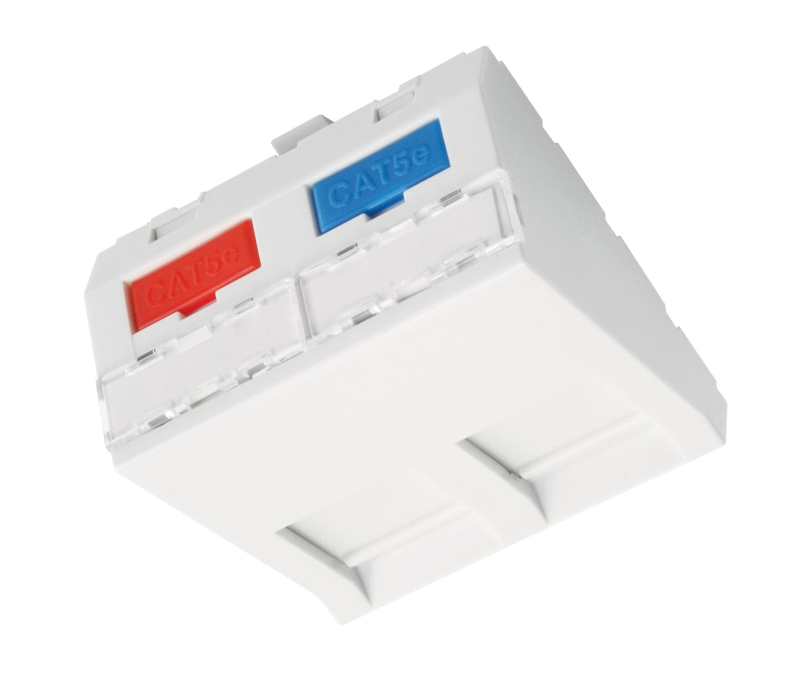 Modul French style Solarix 45 x 45mm pro 2 keystony úhlový bílý SXF-M-2-45-WH-U 1