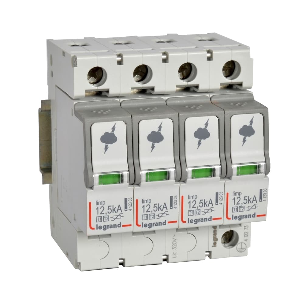 Zvodič prepätia 4P B+C, 12,5kA, 12,5/60kA; B+C (Legrand) 1
