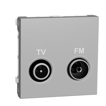 Unica - Zásuvka TV/R individuálna, 11 dB, 2M, Aluminium 1