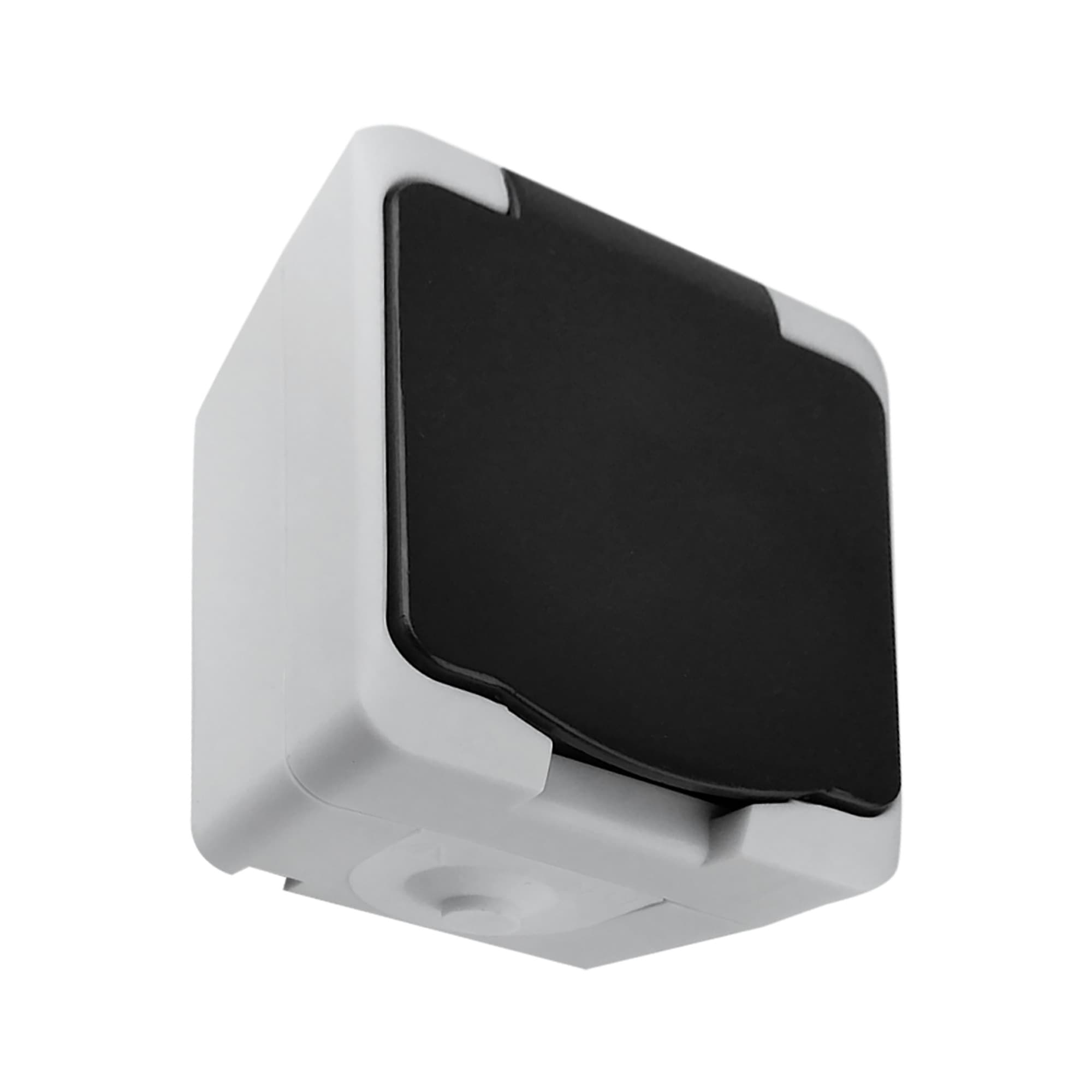AQUATIC MINI IP54 Single socket 2P+E, white/black, 10 pcs 1