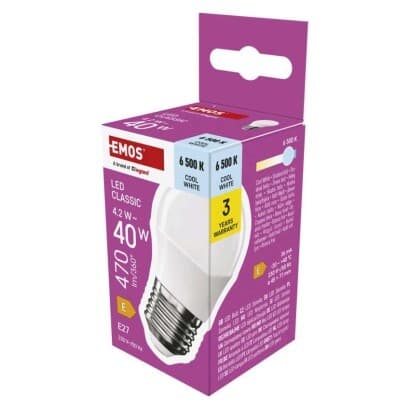 LED žiarovka Classic Mini Globe / E27 / 4,2 W (40 W) / 470 lm / Studená biela 1