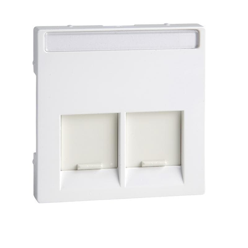Kryt zásuvky dát. 2xRJ45 S-One Actassi biela Merten SysM (Schneider) 1