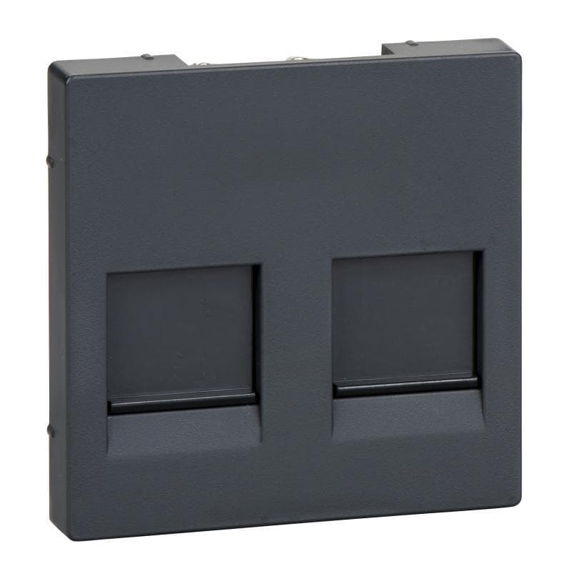 Kryt zásuvky dát. 2xRJ45 krytka antracit Merten SysM (Schneider) 1