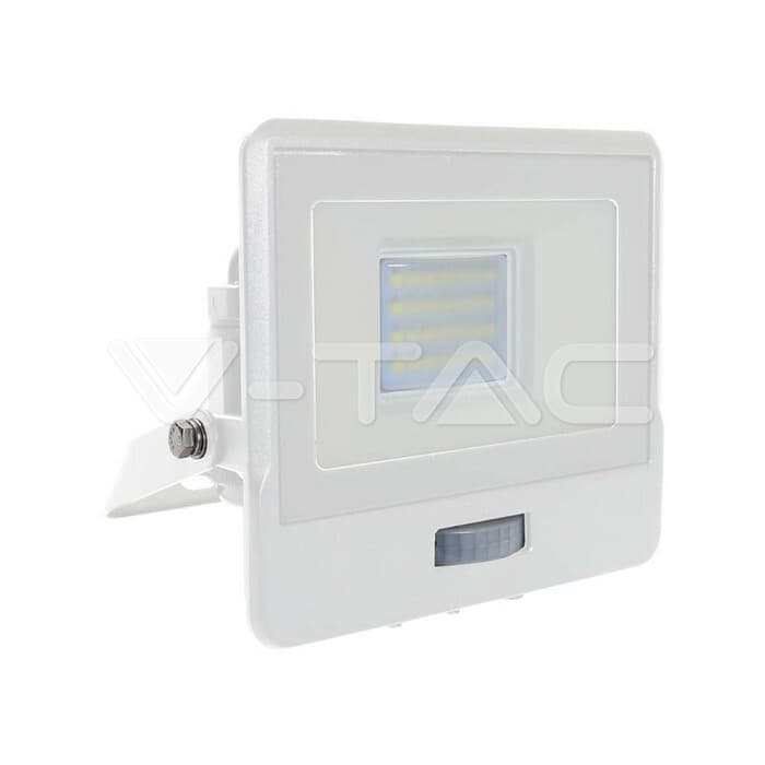 Reflektor LED so senzorom PRO 20W, 3000K, 1510lm, biely VT-128S (V-TAC) 1