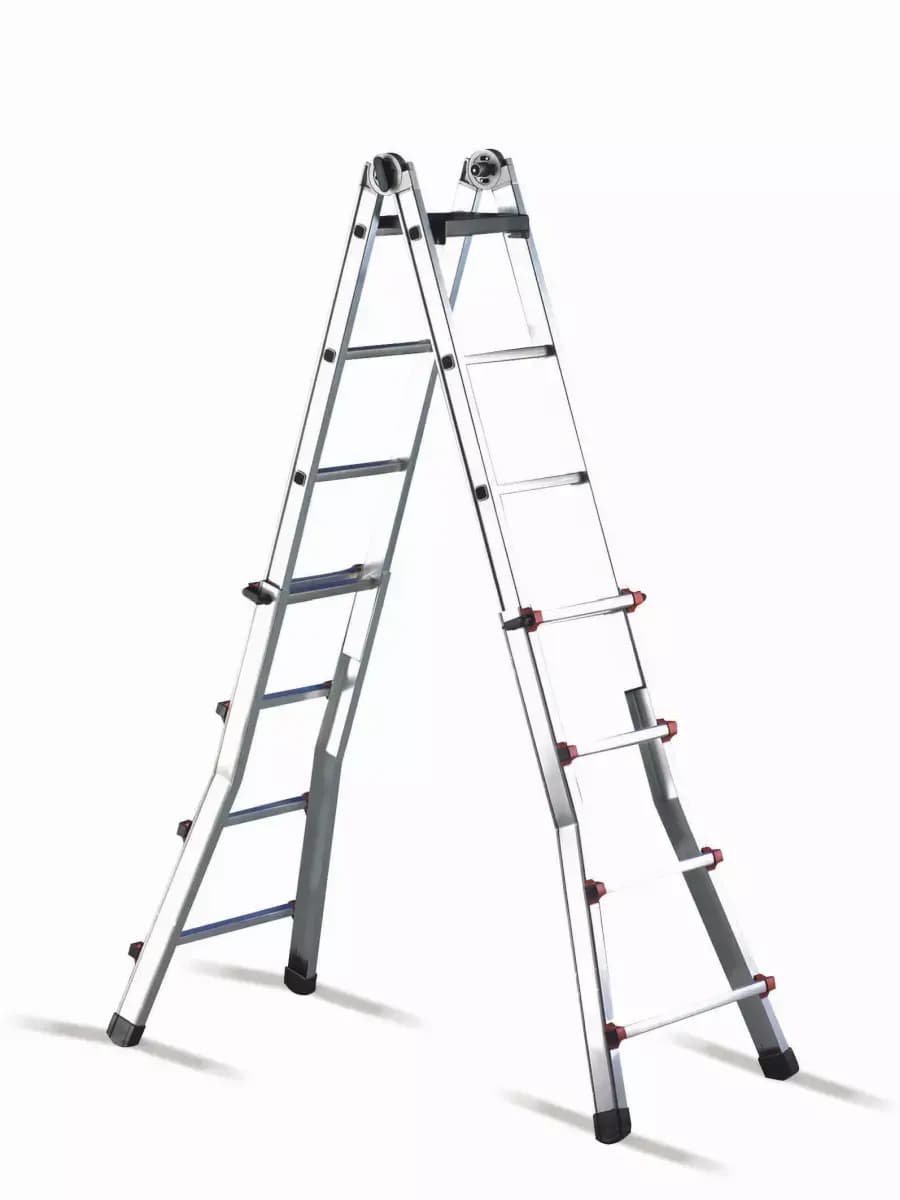 Hliníkový teleskopický žebřík 2 x 6 do výšky 3 m 1