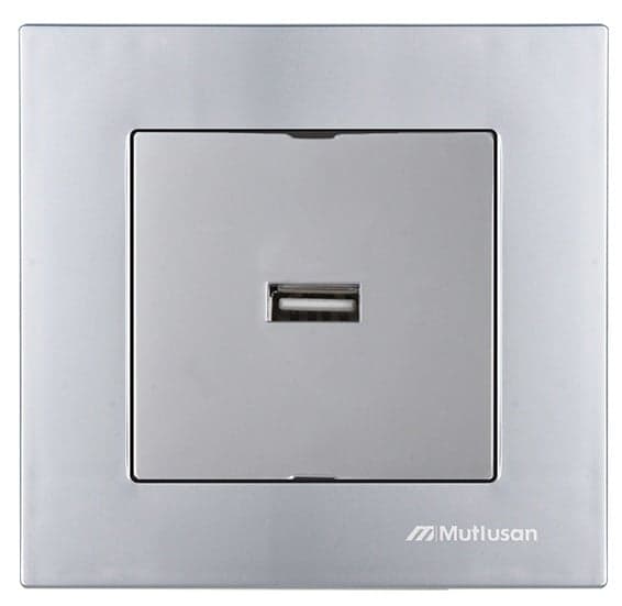 Zásuvka nabíjacia 1xUSB 2A/5V (SS) nerez Rita (Mutlusan) 1