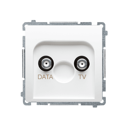 Zásuvka TV/DATA koncová 5dB "F" (SS) biela SIMON Basic (simon) 1