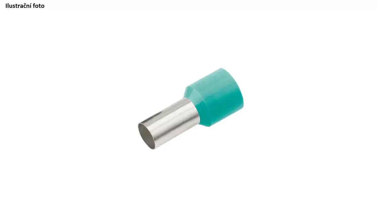 Izolovaná dutinka Cu 0,34/8 mm, tyrkysová (100 ks) (Cimco) 1